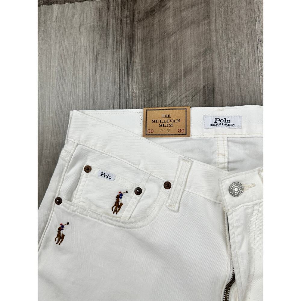 Polo Ralph Lauren Sullivan Slim Pony AOP Stitched Jean in White NWT 30x30 - Picture 5 of 10